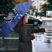 Custom Taiwan Football 2026 Umbrella Come On Blue Magpies