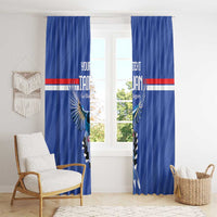Custom Taiwan Football 2026 Window Curtain Come On Blue Magpies