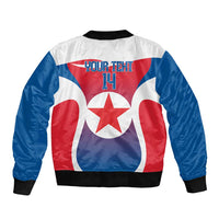 Custom North Korea Football 2026 Bomber Jacket Come On Eastern Azaleas