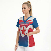 Custom North Korea Football 2026 Scrub Top Come On Eastern Azaleas