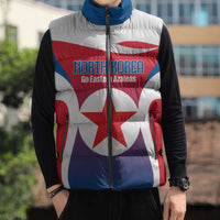 Custom North Korea Football 2026 Sleeveless Puffer Jacket Come On Eastern Azaleas