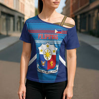 Custom Philippines Football 2026 Cross Shoulder Shirt Come On Filipinas