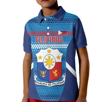 Custom Philippines Football 2026 Kid Polo Shirt Come On Filipinas