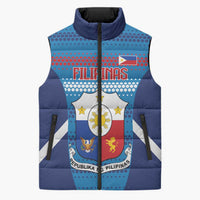 Custom Philippines Football 2026 Sleeveless Puffer Jacket Come On Filipinas