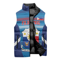 Custom Philippines Football 2026 Sleeveless Puffer Jacket Come On Filipinas