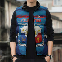 Custom Philippines Football 2026 Sleeveless Puffer Jacket Come On Filipinas