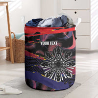 Personalised Philippines Sun Tattoo Laundry Basket Feathers Filipinas Grunge Style Black