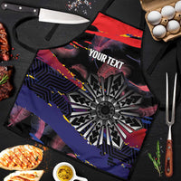 Personalised Philippines Sun Tattoo Apron Feathers Filipinas Grunge Style Black