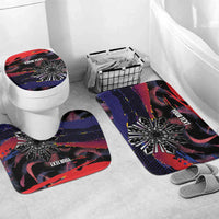 Personalised Philippines Sun Tattoo Bathroom Set Feathers Filipinas Grunge Style Black