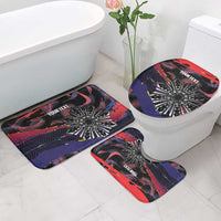 Personalised Philippines Sun Tattoo Bathroom Set Feathers Filipinas Grunge Style Black