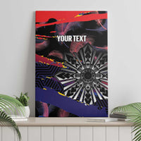 Personalised Philippines Sun Tattoo Canvas Wall Art Feathers Filipinas Grunge Style Black