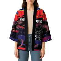 Personalised Philippines Sun Tattoo Kimono Feathers Filipinas Grunge Style Black