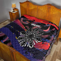 Personalised Philippines Sun Tattoo Quilt Feathers Filipinas Grunge Style Black