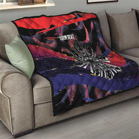 Personalised Philippines Sun Tattoo Quilt Feathers Filipinas Grunge Style Black