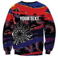 Personalised Philippines Sun Tattoo Sweatshirt Feathers Filipinas Grunge Style Black