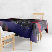 Personalised Philippines Sun Tattoo Tablecloth Feathers Filipinas Grunge Style Black