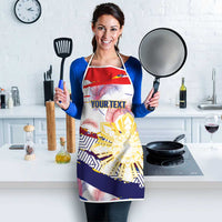 Personalised Philippines Sun Tattoo Apron Feathers Filipinas Grunge Style White
