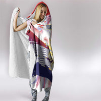 Personalised Philippines Sun Tattoo Hooded Blanket Feathers Filipinas Grunge Style White