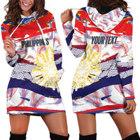 Personalised Philippines Sun Tattoo Hoodie Dress Feathers Filipinas Grunge Style White