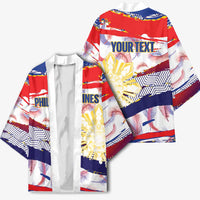 Personalised Philippines Sun Tattoo Kimono Feathers Filipinas Grunge Style White