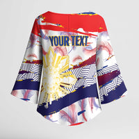 Personalised Philippines Sun Tattoo Kimono Sleeve Blouse Feathers Filipinas Grunge Style White
