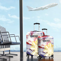Personalised Philippines Sun Tattoo Luggage Cover Feathers Filipinas Grunge Style White