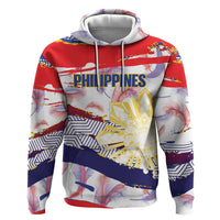 Personalised Philippines Sun Tattoo Zip Hoodie Feathers Filipinas Grunge Style White