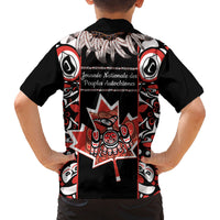 Canada National Aboriginal Day Family Matching Long Sleeve Bodycon Dress and Hawaiian Shirt Canadian Indigenous Haida - Wonder Print Shop