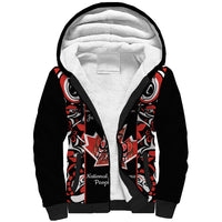 Canada National Aboriginal Day Sherpa Hoodie Canadian Indigenous Haida - Wonder Print Shop