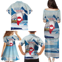 Greenland Family Matching Puletasi and Hawaiian Shirt Kalaallit Nunaat Polar Bear
