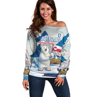 Greenland Off Shoulder Sweater Kalaallit Nunaat Polar Bear