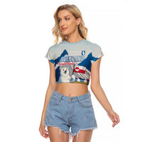 Greenland Raglan Cropped T Shirt Kalaallit Nunaat Polar Bear