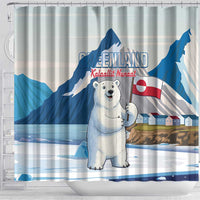 Greenland Shower Curtain Kalaallit Nunaat Polar Bear