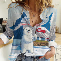 Greenland Women Casual Shirt Kalaallit Nunaat Polar Bear