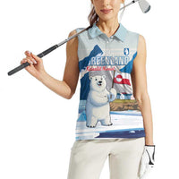 Greenland Women Sleeveless Polo Shirt Kalaallit Nunaat Polar Bear