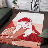 Kalaallit Nunaat Greenland Area Rug Coat Of Arms Flag Style
