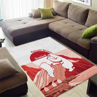 Kalaallit Nunaat Greenland Area Rug Coat Of Arms Flag Style