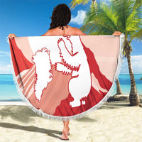 Kalaallit Nunaat Greenland Beach Blanket Coat Of Arms Flag Style