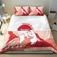 Kalaallit Nunaat Greenland Bedding Set Coat Of Arms Flag Style