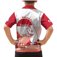 Kalaallit Nunaat Greenland Family Matching Mermaid Dress and Hawaiian Shirt Coat Of Arms Flag Style