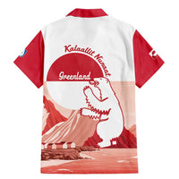 Kalaallit Nunaat Greenland Family Matching Mermaid Dress and Hawaiian Shirt Coat Of Arms Flag Style