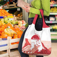 Kalaallit Nunaat Greenland Grocery Bag Coat Of Arms Flag Style