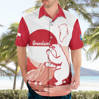 Kalaallit Nunaat Greenland Hawaiian Shirt Coat Of Arms Flag Style