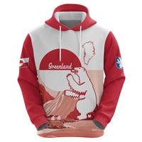 Kalaallit Nunaat Greenland Hoodie Coat Of Arms Flag Style