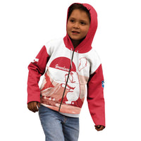 Kalaallit Nunaat Greenland Kid Hoodie Coat Of Arms Flag Style