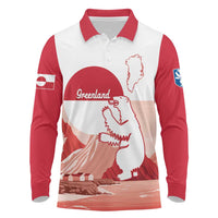 Kalaallit Nunaat Greenland Long Sleeve Polo Shirt Coat Of Arms Flag Style