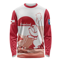 Kalaallit Nunaat Greenland Long Sleeve Shirt Coat Of Arms Flag Style