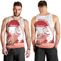 Kalaallit Nunaat Greenland Men Tank Top Coat Of Arms Flag Style