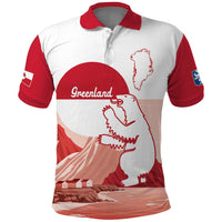 Kalaallit Nunaat Greenland Polo Shirt Coat Of Arms Flag Style