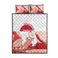 Kalaallit Nunaat Greenland Quilt Bed Set Coat Of Arms Flag Style